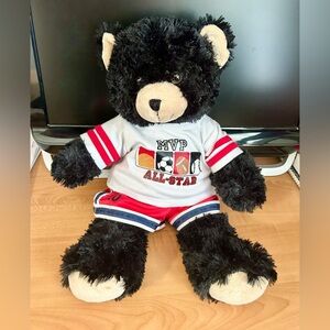 Build a Bear Teddy with sports outfit lot of 3 piece plush toys